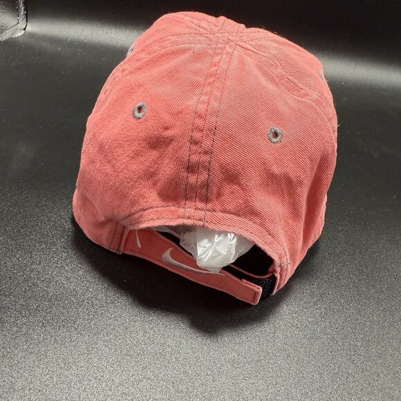 Nike Hat Cap CHild Girls Adjustable Solid Pink Hook Loop - Picture 6 of 8